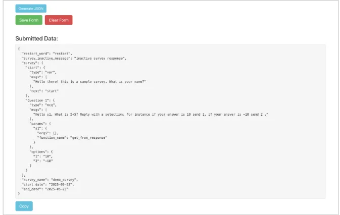 JSON Generation Options