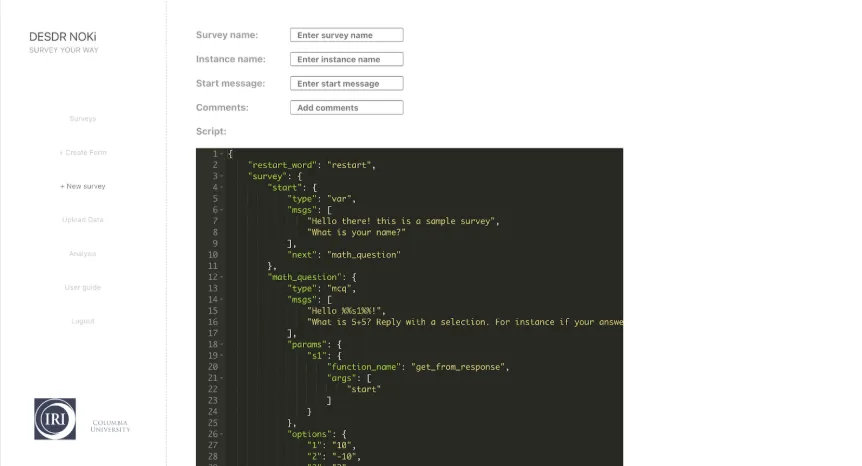 Survey Creation Form